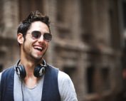 Young Man Smiling With Headphones